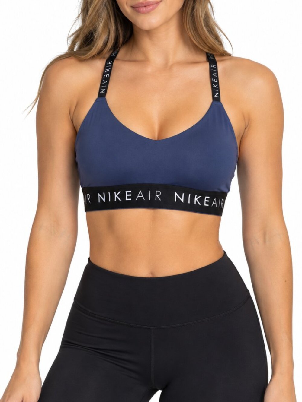 Nike Air Dri-FIT Navy Blue Strappy Sports Bra Size Small